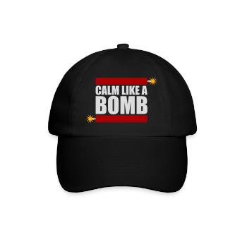 Calme comme une bombe Paradoxe Ironie Humour Blague explosive - Casquette classique - noir/noir - Devant
