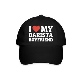 J’aime mon petit ami barista Barista Freund - Casquette classique - noir/noir - Devant