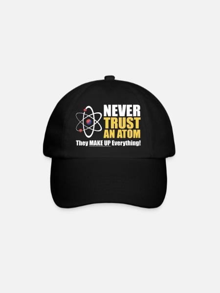 Ne jamais faire confiance à un atome - Casquette classique - noir/noir