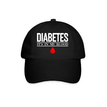 Diabetes Bloodline Drop Graphic - Baseball Cap - black/black - Front