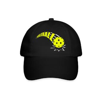 Pickleball lustiges Pickleball Spieler - Baseballkappe - Schwarz/Schwarz - Vorne