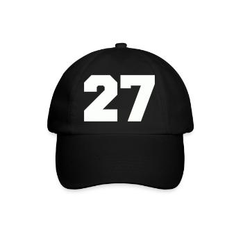 Number 27 - Baseball Cap - black/black - Front