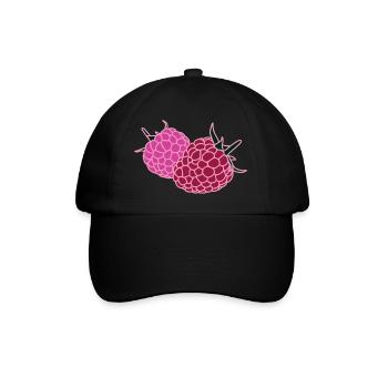 Raspberry Duo Pop Art - Baseballkappe - Schwarz/Schwarz - Vorne