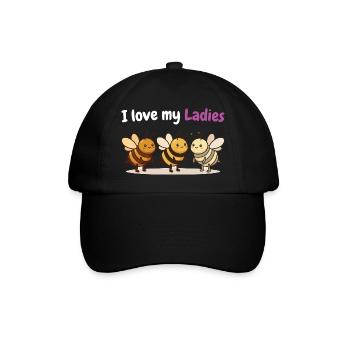 Beekeeper Humor Shirt for Bee Fans - Baseball Cap - black/black - Front
