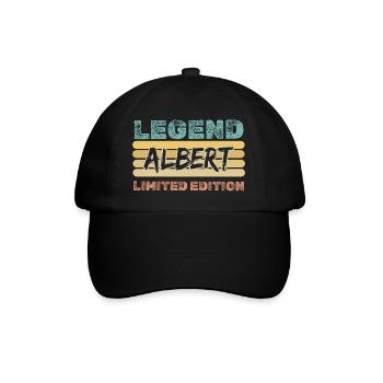 Spruch Albert - Baseballkappe - Schwarz/Schwarz - Vorne