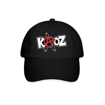 Kool KAOZ Anarchie Graffiti - Baseballkappe - Schwarz/Schwarz - Vorne