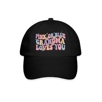 Révélation du genre : Rose ou bleu Mamie t’aime - Casquette classique - noir/noir - Devant