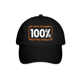 100 % pour cent - Casquette classique - noir/noir - Devant