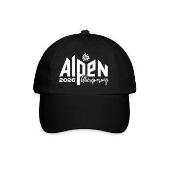 Alpen Überquerung 2026 - Wandern - Baseballkappe - Schwarz/Schwarz - Vorne