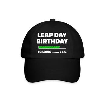 Leap Day Birthday Loading - Baseball Cap - black/black - Front