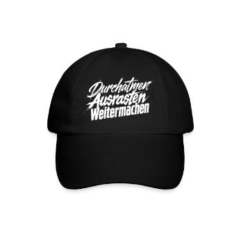 Ausrasten Weiter - Baseballkappe - Schwarz/Schwarz - Vorne