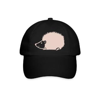 Kuscheliger Igel Silhouette - Baseballkappe - Schwarz/Schwarz - Vorne
