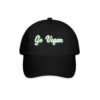 Devenez végétalien - Casquette classique - noir/noir - Devant