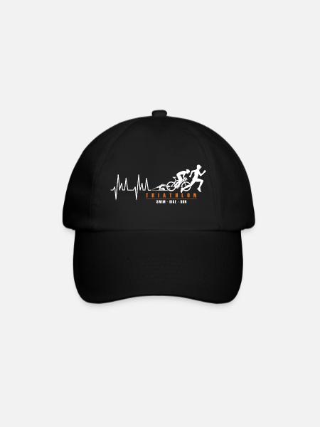 Triathlon triathlète sport triathlon - Casquette classique - noir/noir