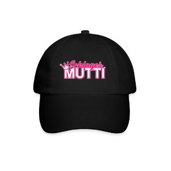 Schlager Mutti Pink Krone - Baseballkappe - Schwarz/Schwarz - Vorne