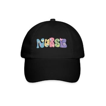 Cool Flower Nurse Cadeau pour les infirmières futures infirmières - Casquette classique - noir/noir - Devant