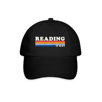 La lecture est sexy rétro des années 80 amoureux des livres - Casquette classique - noir/noir - Devant