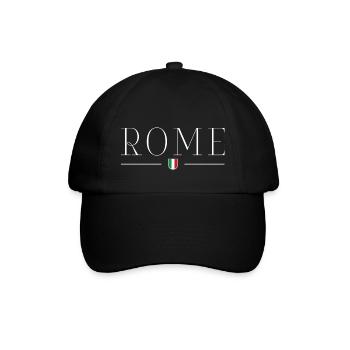 Rome, Italy Style Design T-Shirt - Baseball Cap - black/black - Front