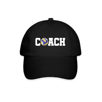 Volleyball Coach Trainer - Baseballkappe - Schwarz/Schwarz - Vorne