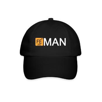 Fe Man Marathon Wissenschaft Lustig - Baseballkappe - Schwarz/Schwarz - Vorne