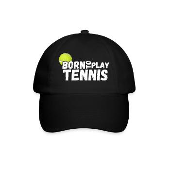 tennis / Tennis / Tennis spieler / Tennis Spielen - Baseballkappe - Schwarz/Schwarz - Vorne