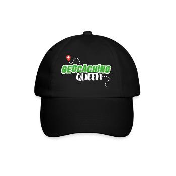 geocache geocacher scavenger hunt geocaching-queen - Baseball Cap - black/black - Front