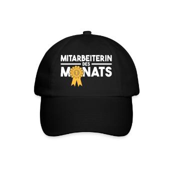 Mitarbeiterin des Monats Auszeichnung Arbeit Job - Baseballkappe - Schwarz/Schwarz - Vorne