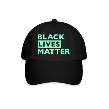 Black Lives Matter Grün - Baseballkappe - Schwarz/Schwarz - Vorne