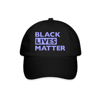 Black Lives Matter Flieder - Baseballkappe - Schwarz/Schwarz - Vorne