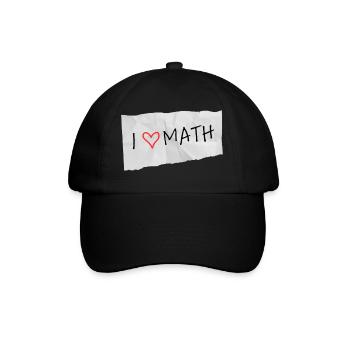 I love math - Baseball Cap - black/black - Front