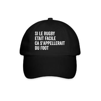 If Rugby Were Easy It Would Be Called Football - Baseball Cap - black/black - Front