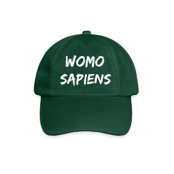 Camping | Lustig | WOMO SAPIENS - Baseballkappe - Flaschengrün - Vorne