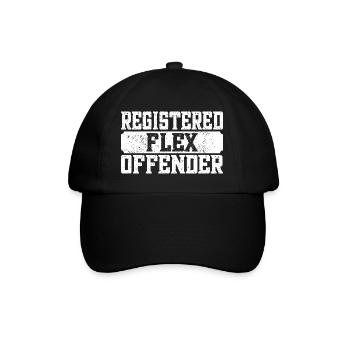 Vintage Registered Flex Offender - Baseballkappe - Schwarz/Schwarz - Vorne