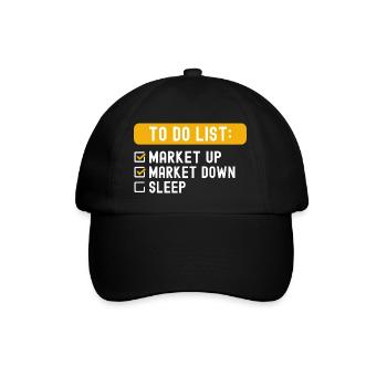 To Do List Investing - Baseballkappe - Schwarz/Schwarz - Vorne