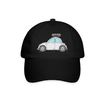 Voiture avec valise sur le toit en gris - Casquette classique - noir/noir - Devant