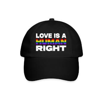 L’amour est un droit humain LGBTQIA + CSD Gay Pride - Casquette classique - noir/noir - Devant