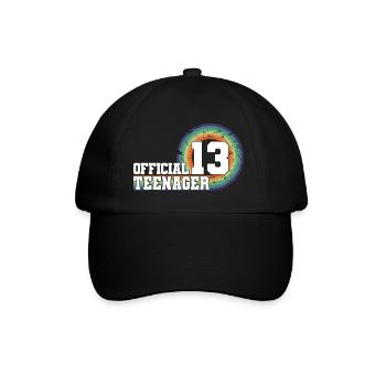 Adolescent officiel 13, cadeau cool 13e anniversaire - Casquette classique - noir/noir - Devant
