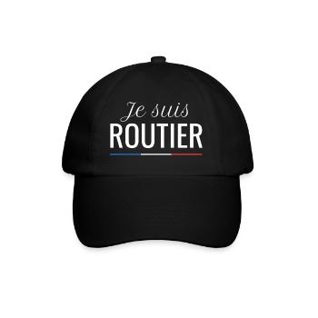 Je suis routier - Casquette classique - noir/noir - Devant