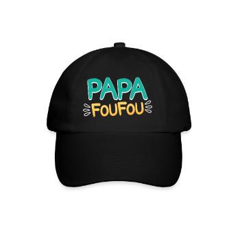 Humour Homme Papa Foufou Fête Des Pères 2024 - Casquette classique - noir/noir - Devant