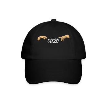 Ouzo disant pour les Grecs Un ouzo par jour - Casquette classique - noir/noir - Devant