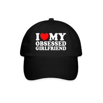 Adore Ma Copine J'aime Ma Petite Amie Obsédée - Casquette classique - noir/noir - Devant