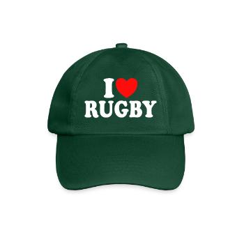 I Love Rugby Rugbyman Sport Rugby - Baseball Cap - bottle green - Front