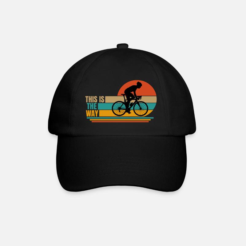 cycling. this the way - Baseball Cap - black/black