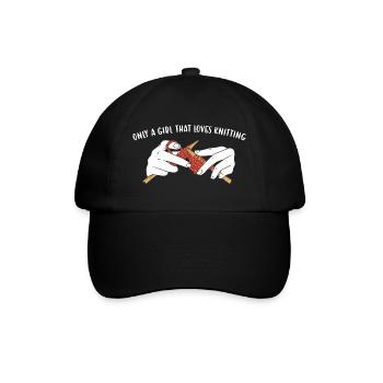 Only A Girl That Loves Knitting - Baseball Cap - black/black - Front
