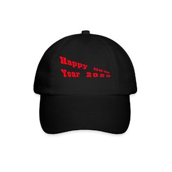 Happy new Year 8 - Baseballkappe - Schwarz/Schwarz - Vorne