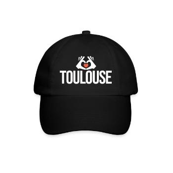Toulouse j'aime toulouse humour - Casquette classique - noir/noir - Devant