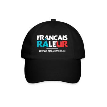 Français râleur homme râler cadeau drôle - Casquette classique - noir/noir - Devant