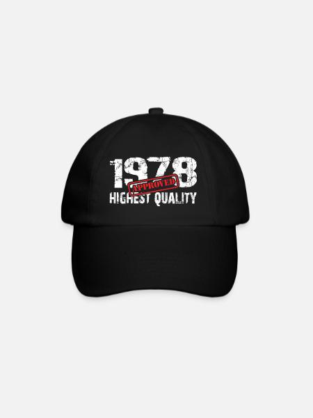 Geboren 1978 Jahrgang 1978 topfit aktiv - Baseballkappe - Schwarz/Schwarz