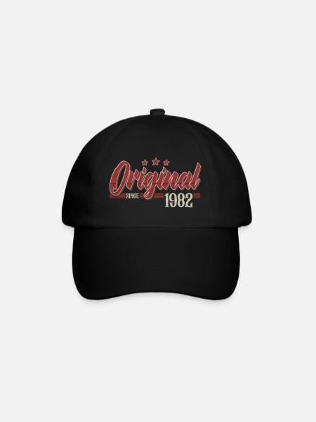 Né en 1982 Original Birthday Retro - Casquette classique - noir/noir