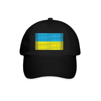 herz ukraine love kiew krim flagge valentin ukrain - Baseballkappe - Schwarz/Schwarz - Vorne